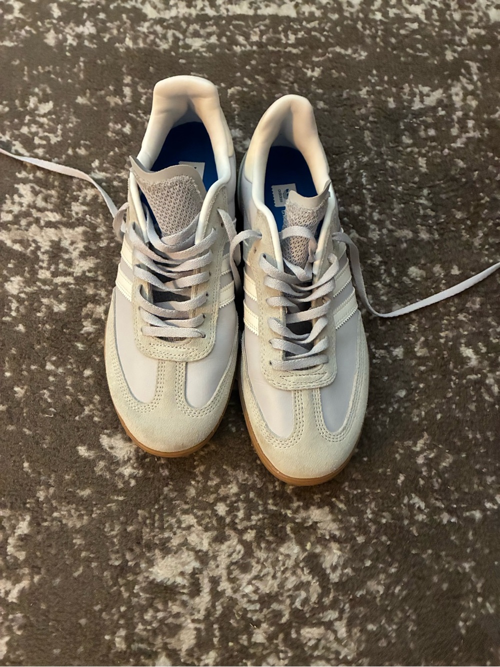 adidas Samba ADV White with Gum Sole Women's Sneakers - Picture 2 of 4
